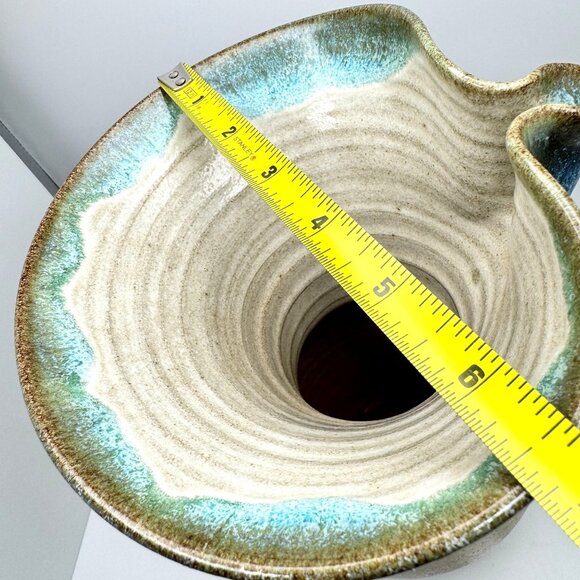 Stoneware Michigan Artisan Made Pitcher 1992 Vintage Sam Machulis Signed - Picture 2 of 11